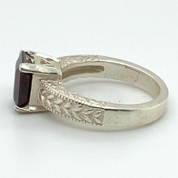 Pyrope Garnet 3.20ct Solid 925 Sterling Silver Ring - Picture 6 of 7